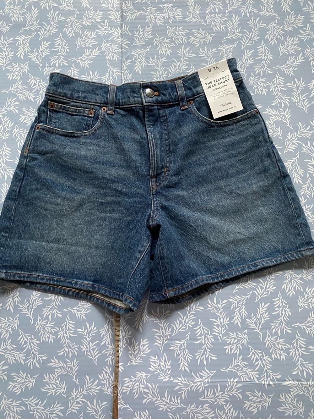 Madewell Blue Denim High-Rise Jean Shorts